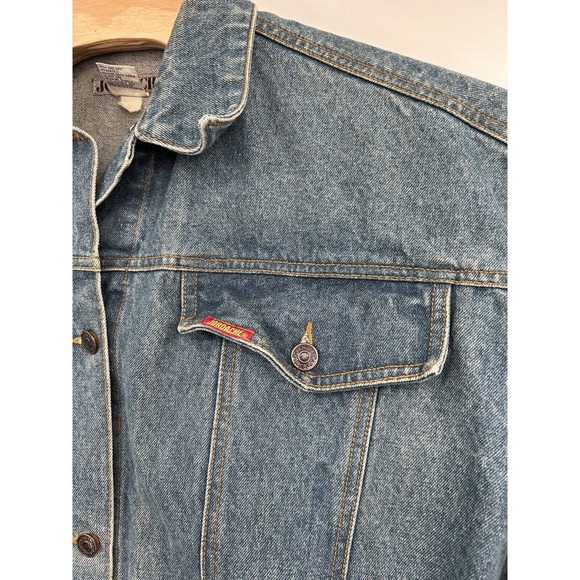 Jordache Vintage 80’s Batwing Acid Wash Denim Jean Glam Jacket Woman’s Size MED - Picture 2 of 11